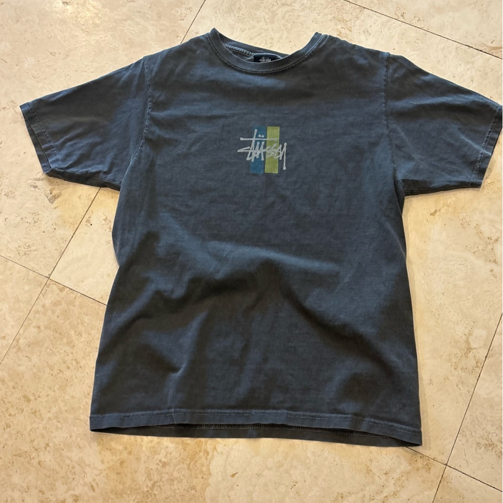 Stussy Gray Graphic Tee
